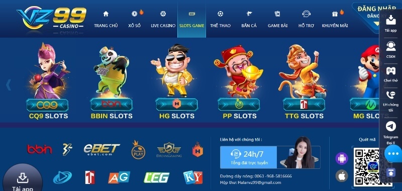 Kho game hấp dẫn tại nhà cái Vz99